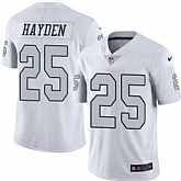 Nike Men & Women & Youth Raiders 25 D.J. Hayden White Color Rush Limited Jersey,baseball caps,new era cap wholesale,wholesale hats